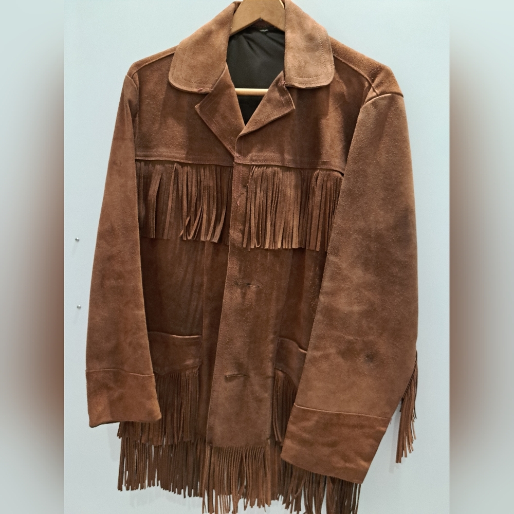 Vintage 70s BWestern Suede Fringe Jacket